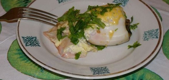 Кальмары фаршированные сыром и грибами