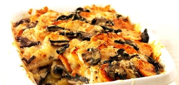 Гратен из картофеля с грибами
