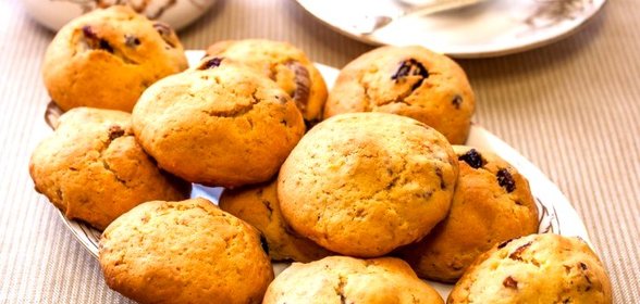 Печенье с сушеным инжиром и вяленой клюквой