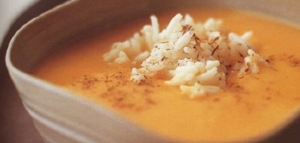 Тыквенный суп-пюре с рисом