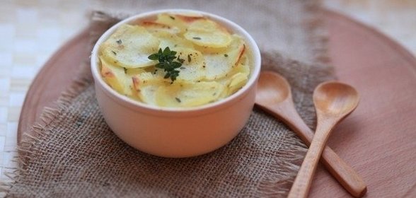 Сливочный гратен из картофеля