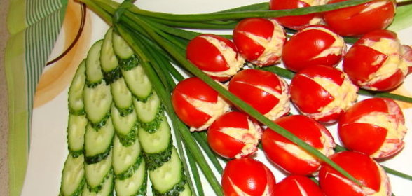 Закуска Помидор-тюльпан