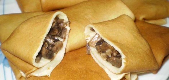 Блинчики с грибами