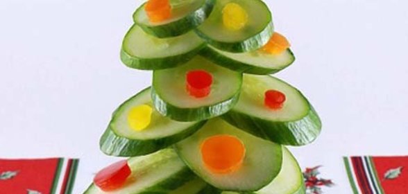 Легкая новогодняя закуска из овощей