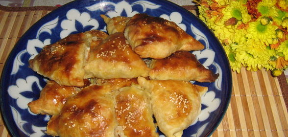 Самса с тыквой и мясным фаршем