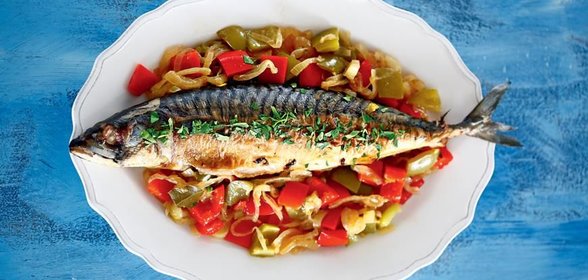 Эскабече из скумбрии, рыба под маринадом