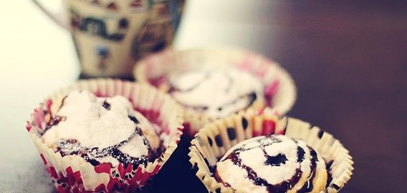 Маффины с вареньем