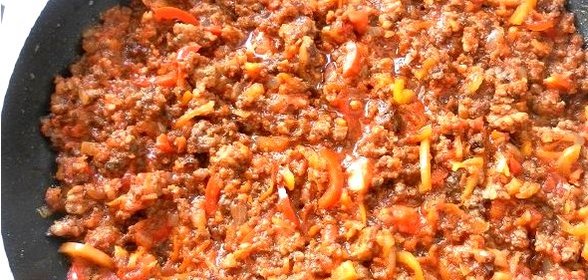 Фарш с овощами