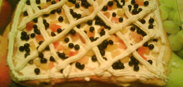 Торт чернично-фруктовый