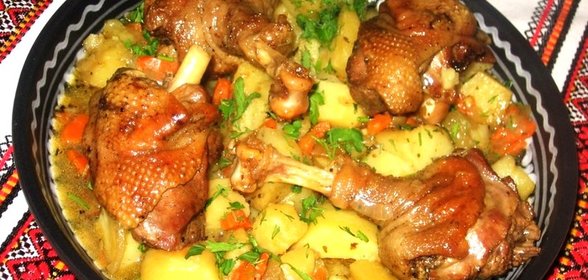 Жаркое из гуся