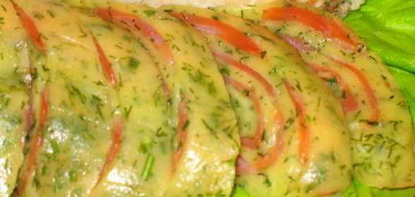 Сырный рулет с курицей