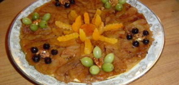 Пирог яблочный Цветочная поляна (вариант)