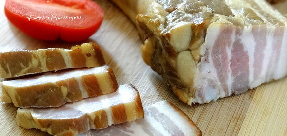 Грудинка мокрого посола варено-копченая