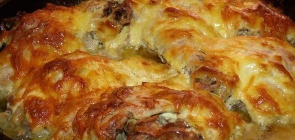 Курочка с чесноком и сыром