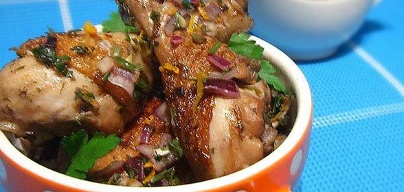 цыпленок в медово - винном соусе