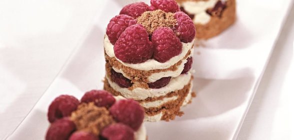 Пирожные с малиной