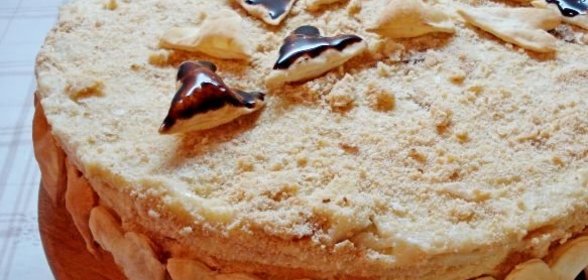 Манная каша с клюквой