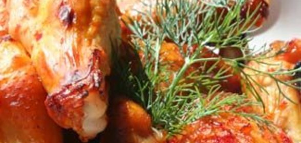 Крылья в маринаде из меда и аджики