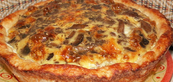 Куриное лукошко с грибным омлетом