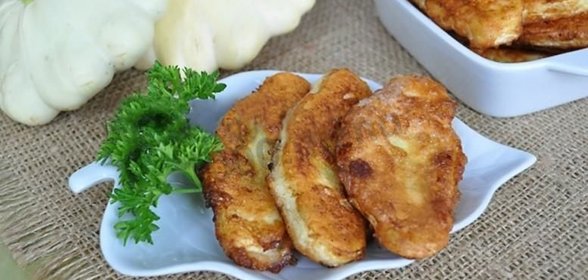 Жареные патиссоны с чесноком