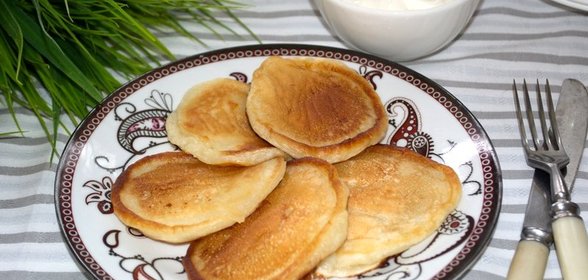 Вкусные оладьи на кефире