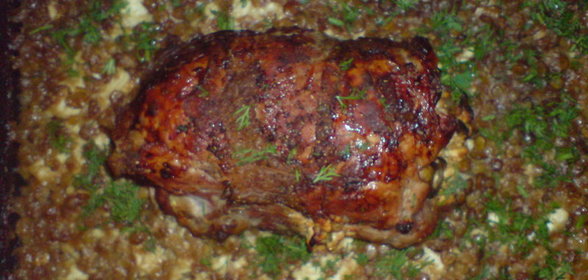 Мясной рулет с брынзой