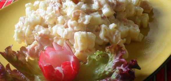 Паста кидс с ветчиной и сырно-сливочным соусом