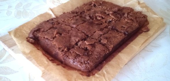 Брауни домашний с белым шоколадом