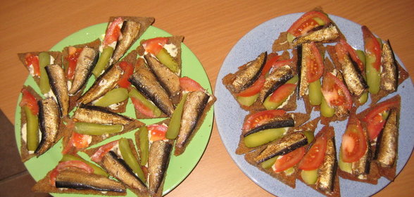 тосты со шпротами