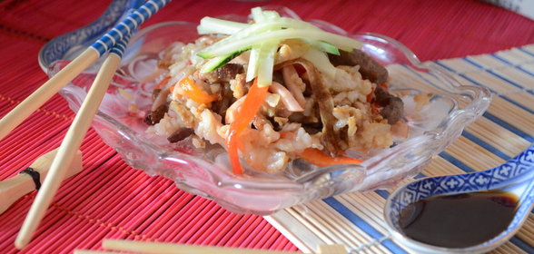 Яичница, запеченная со спаржевой фасолью