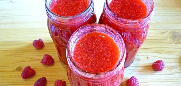 Малина протертая с сахаром