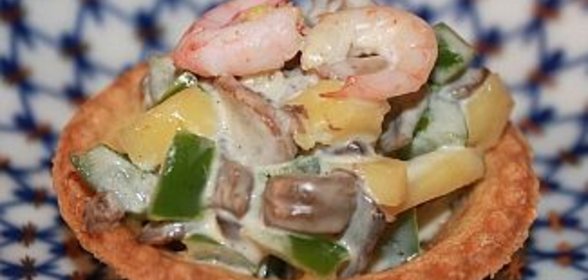 Тарталетки с креветками