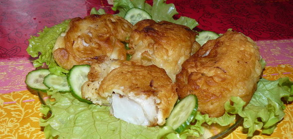 морской окунь в пиве