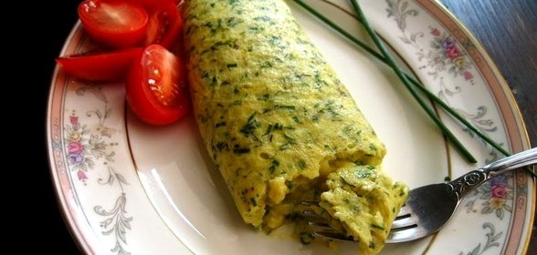 Омлет с зеленью