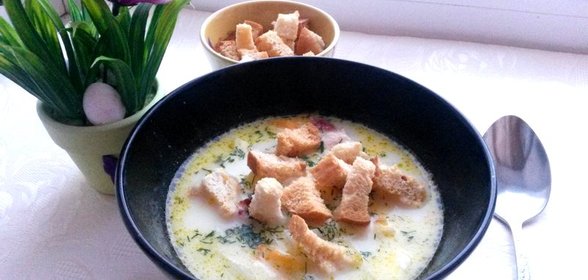 Суп с плавленым сыром