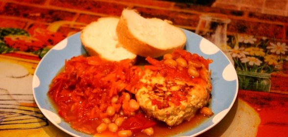 Куриные котлеты с овощами