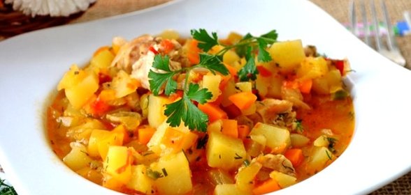 Индейка с кабачками в мультиварке
