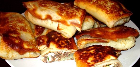 Блинчики с мясом и яйцом