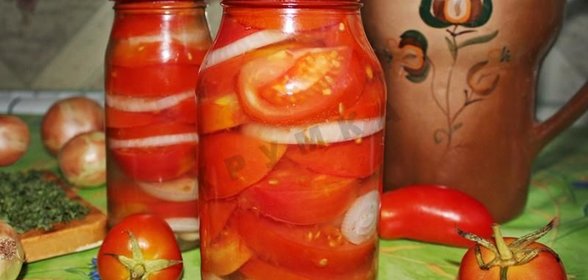 Помидоры в желе с желатином на зиму