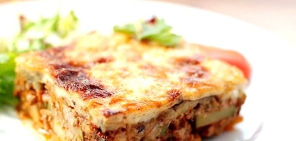 Мусака с картофелем и баклажанами