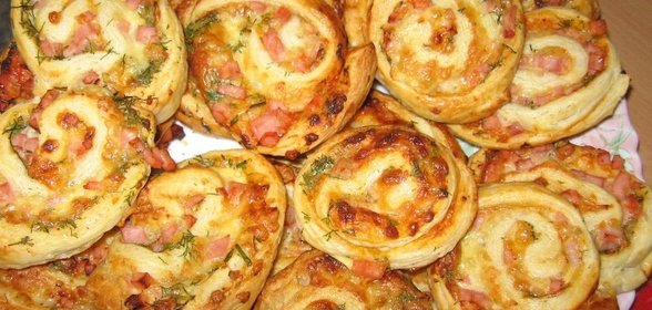 Улитки с ветчиной и сыром