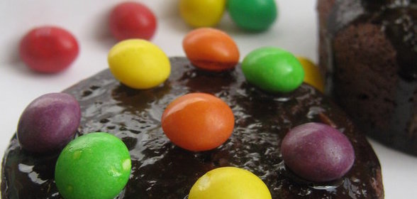 Шоколадные маффины с кокосовой начинкой