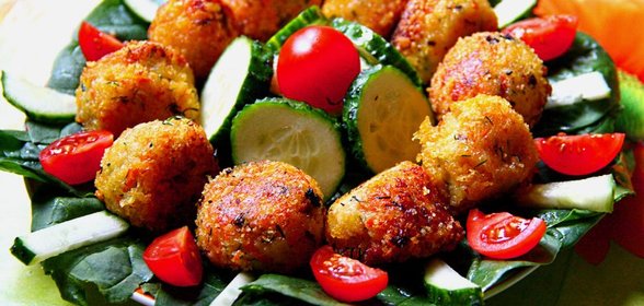 Шарики из овощей и сыра, в панировке