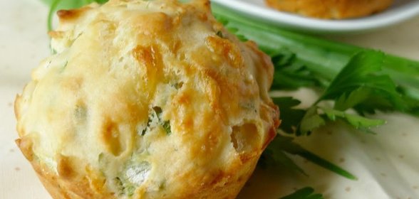 Маффины с сыром и зеленью