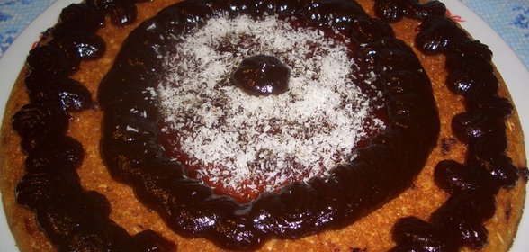 Пирог их овсяных хлопьев с яблочным пюре