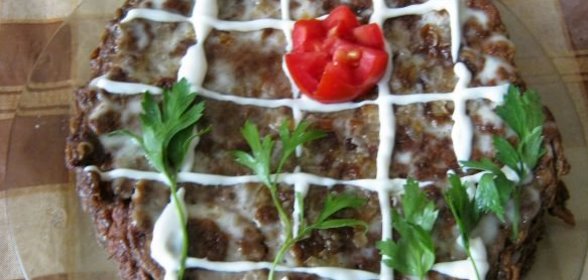 Омлет с черникой