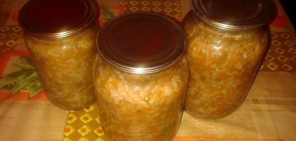 Овощной салат с рисом на зиму