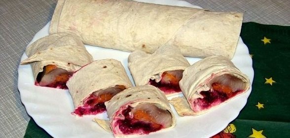 Селедка под шубой в лаваше