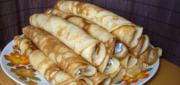 Блинчатые трубочки с вкусной начинкой