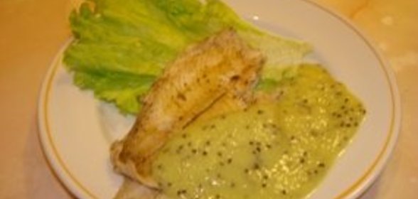 Рыба под соусом киви